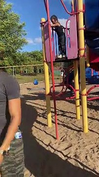 Kiddo Jumps Down Pole at Park Instead of Sliding Down It