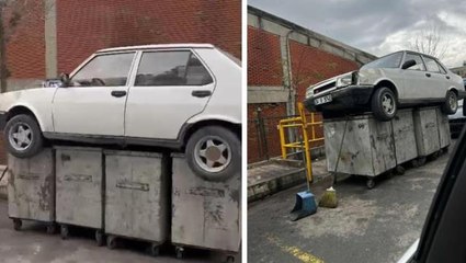 Arabayı çöpe attılar, görenler gözlerine inanamadı