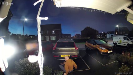 Husband Falls Hard on Icy Pavement