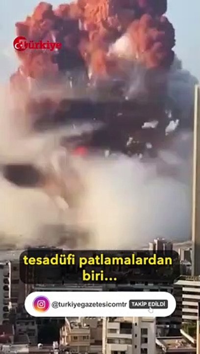 Tarihteki En Büyük Patlamalardan Biri Lübnan Beyrut'ta Yaşandı #lübnan #beyrut #patlama #shorts