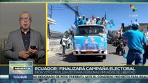Ecuador vive última jornada de campaña para comicios seccionales