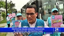 Metropolitano y Corredor Morado registran pérdidas millonarias por protestas en el centro de Lima
