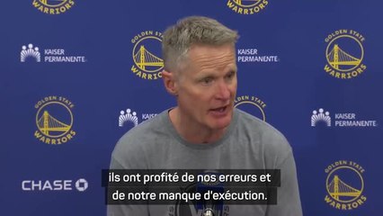 Warriors - Kerr : "Nous avons fait un cadeau à Minnesota"