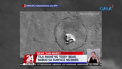 Tila imahe ng teddy bear, nabuo sa surface ng Mars | 24 Oras