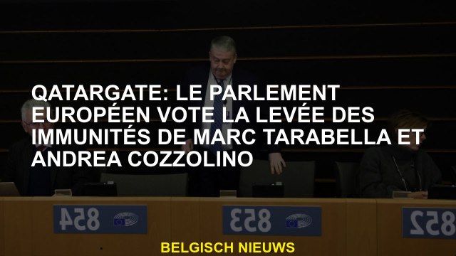 Qatargate: Le Parlement européen vote la levée des immunités de Marc Tarabella et Andrea Cozzolino