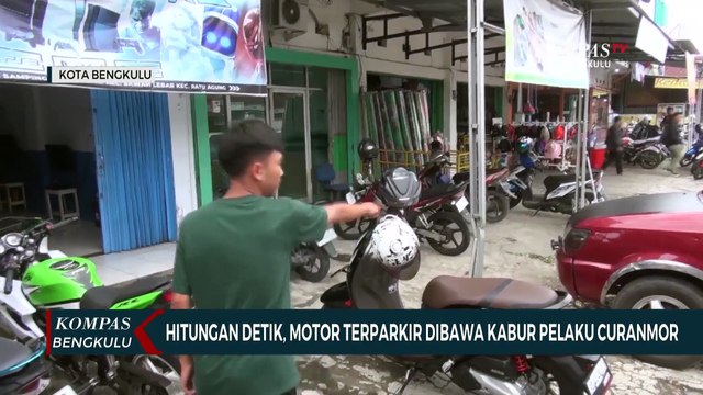 Hitungan Detik, Motor Terparkir Dibawa Kabur Pelaku Curanmor