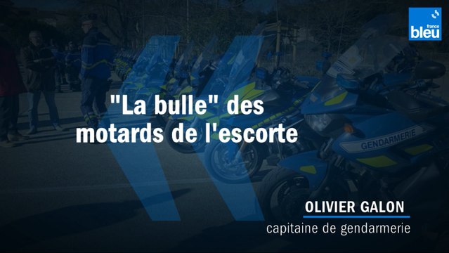 Étoile de Bessèges : La bulle des motards de l'escorte