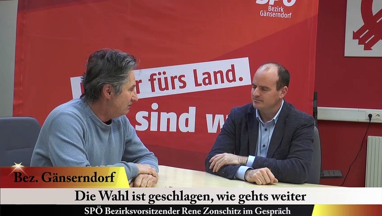 Die Wahl ist geschlagen, wie geht’s weiter SPÖ Bezirksvorsitzender Rene Zonschitz im Gespräch