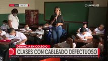 Colegio inició clases con cables sueltos y falta de arreglos