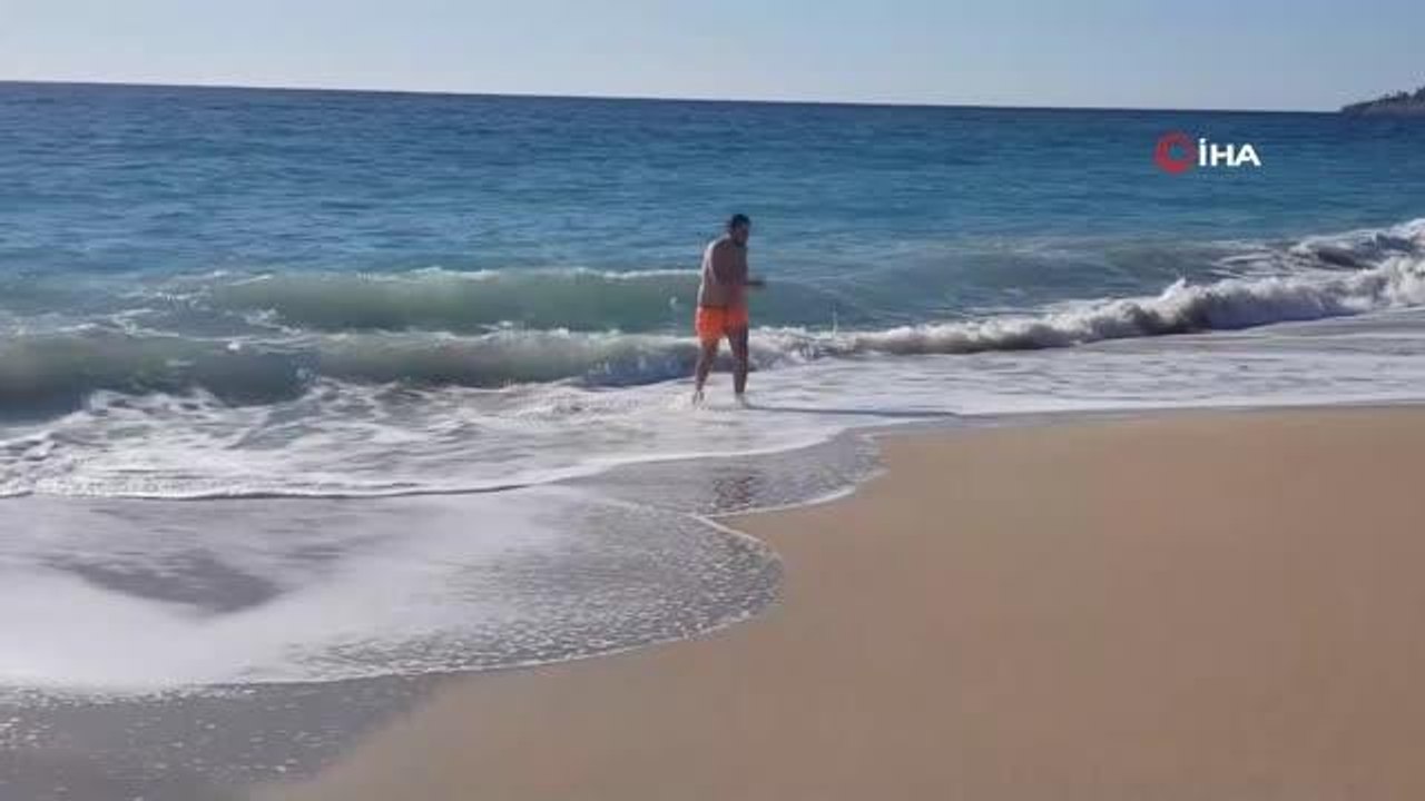 Alanya'dan kış ortasında kıskandıran manzara