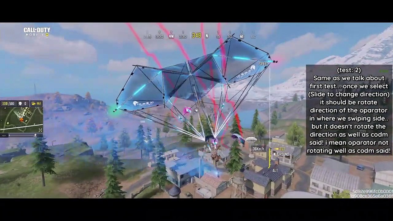 Call of Duty mobile CODM - PARACHUTE STYLE (SLIDE TO LOOK AROUND AND ...
