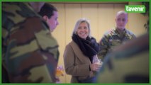 La ministre de la Défense Ludivine Dedonder en visite au Camp Général Bastin de Stockem