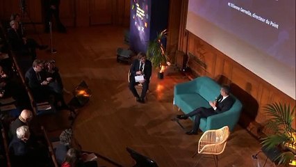 Gérald Darmanin  à la conférence de l'hebdomadaire Le point "Les Outre-mer aux avant postes"