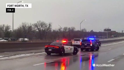 Drivers deal with icy morning commute in North Texas