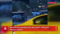 Bakırköy'de metrobüs yangını! Seferlerde aksama yaşandı