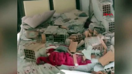 Yan binayı yıkan kepçe yatak odasının duvarını yıkınca ölümden döndü!