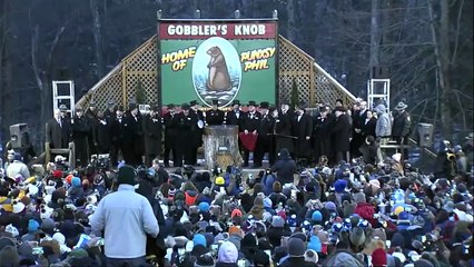 Punxsutawney Phil predicts six more weeks of winter during Groundhog Day celebration