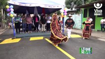 Alcaldía de Managua inaugura 500 metros lineales de calle en barrio Santa Rosa