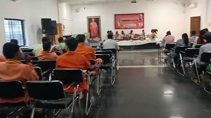 Participants reciting during the Ramayana competition