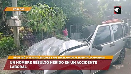 Un hombre resultó herido en un accidente laboral