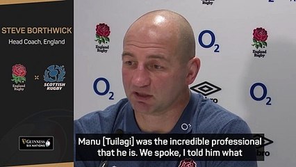 Tuilagi shook coach's hand after not being picked by England