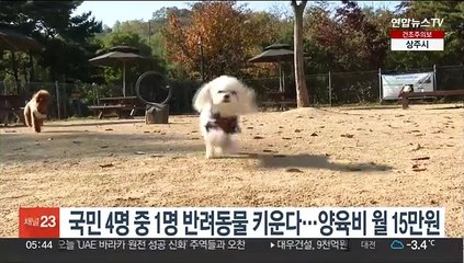 국민 4명 중 1명 반려동물 키운다…양육비 월 15만원