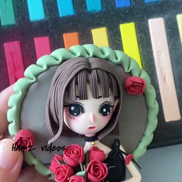 sculpting girl wearing traditional dress | play dough 3d art and craft | girl fashion art skills