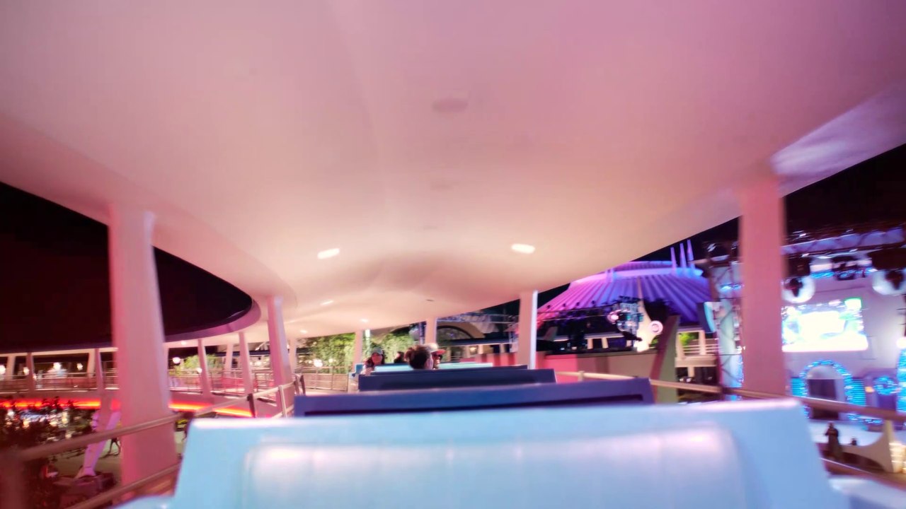 Night Ride on the Tommorrowland Transit Authority PeopleMover POV Video (Walt Disney World - Orlando, Florida) - Dark Ride POV Experience 1080P HD