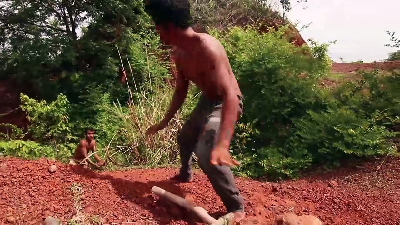Primitive Men Built Million Dollars Tunnel Water Slide Park into Swimming Pool House Underground