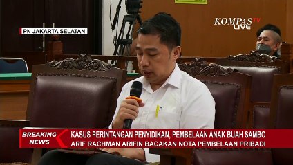 Dalam Pembacaan Nota Pembelaannya, Arif Rachman Minta Maaf ke Istri dan Keluarga Besar