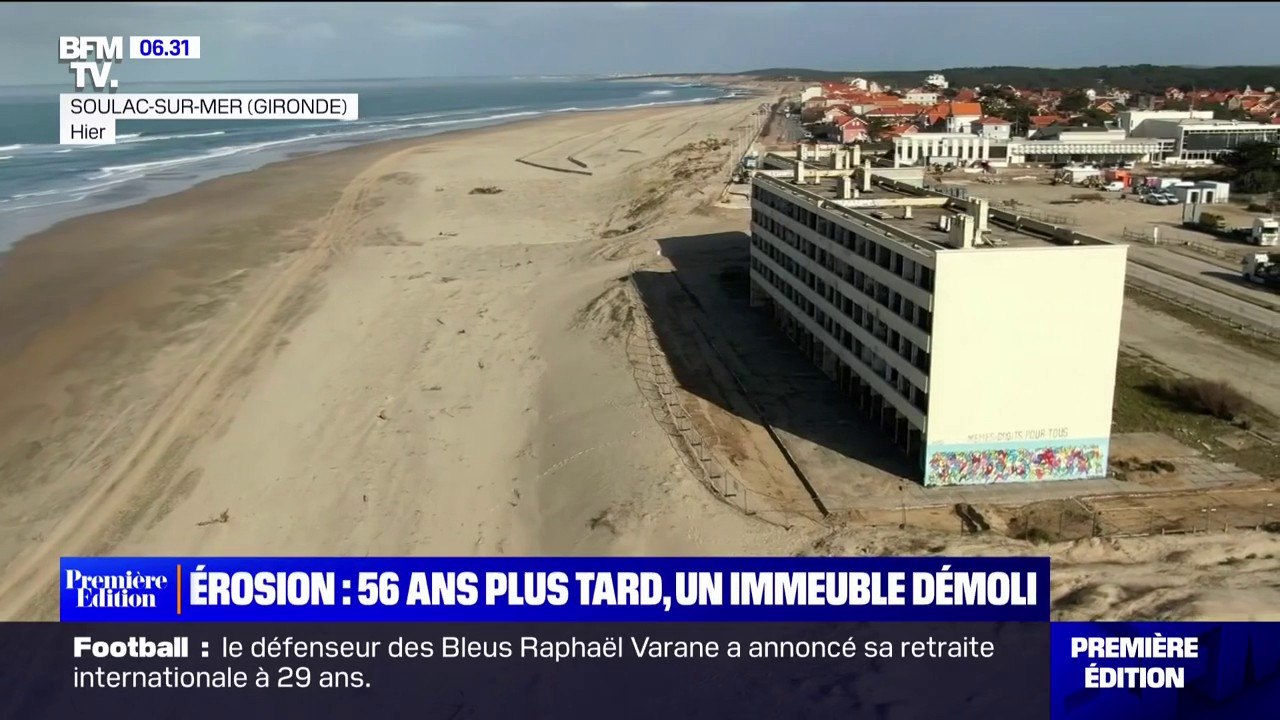 Les travaux de démolition de l'immeuble Le Signal à Soulac-sur-Mer, menacé par l'érosion, débutent ce vendredi
