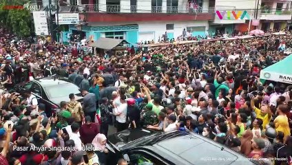 Warga Bali Kegirangan Saat Ketemu Jokowi di Pasar