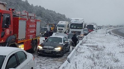 Bolu'da TEM Otoyolu'nda zincirleme kaza