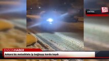Ankara’da motosiklete ip bağlayıp karda kaydı