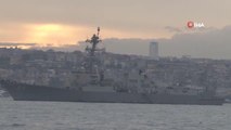 ABD donanmasına ait savaş gemisi boğazda bekliyor