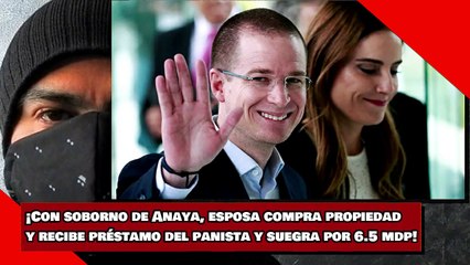 ¡Con soborno de Anaya, esposa compra propiedad y recibe préstamo del panista y suegra por 6.5 mdp!