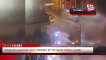 İstanbul'da cezaevinden çıkan arkadaşları için yol kapatıp kutlama yaptılar