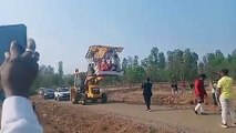 WATCH: Groom arrives in bulldozer at bride's house in Gujarat's Navsari