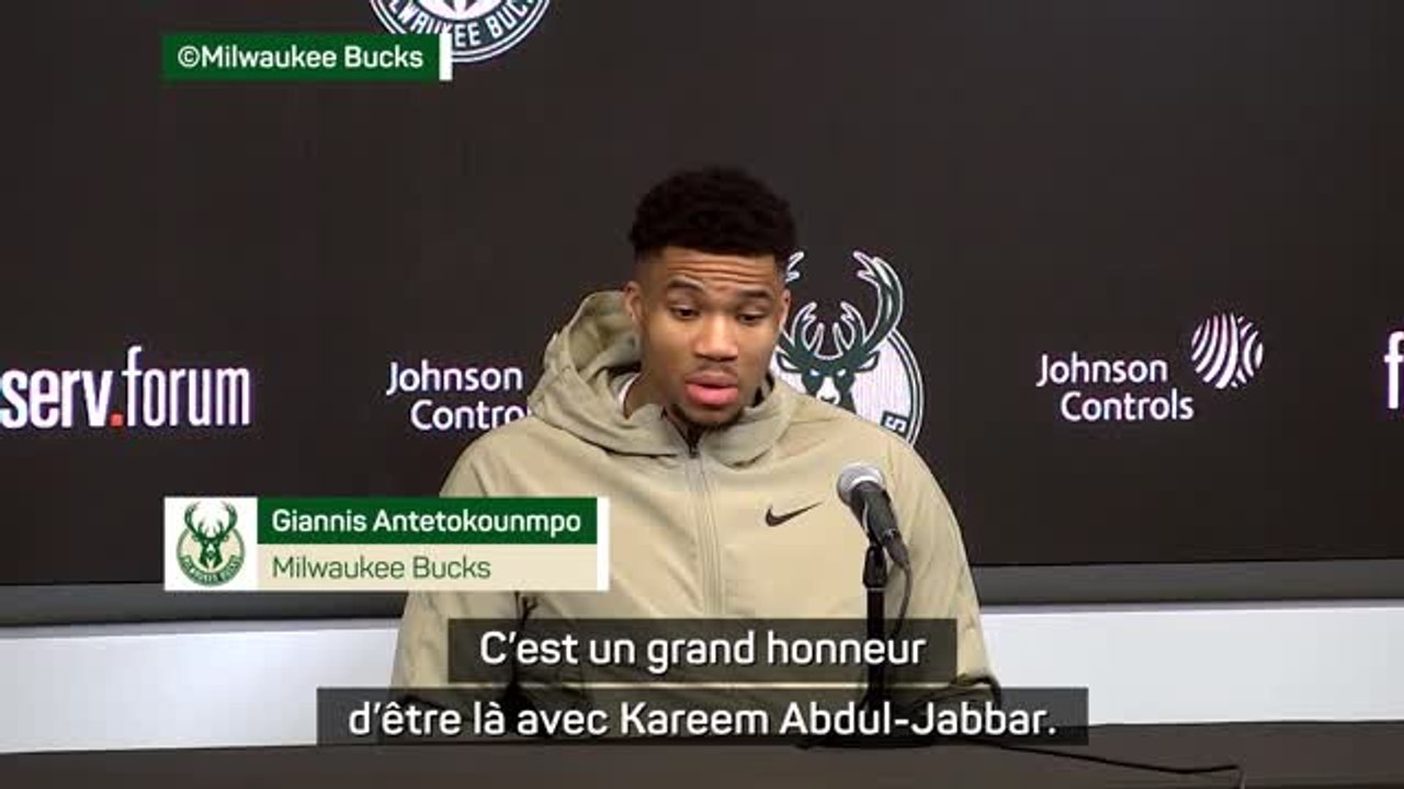 Bucks - Antetokounmpo après avoir égalé le record d'Abdul-Jabbar : "C'est un grand honneur"