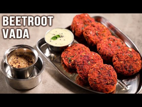Crispy Beetroot Vada Recipe | Quick Snacks | Beetroot Lentil Fritters | Beetroot Snacks For Evening