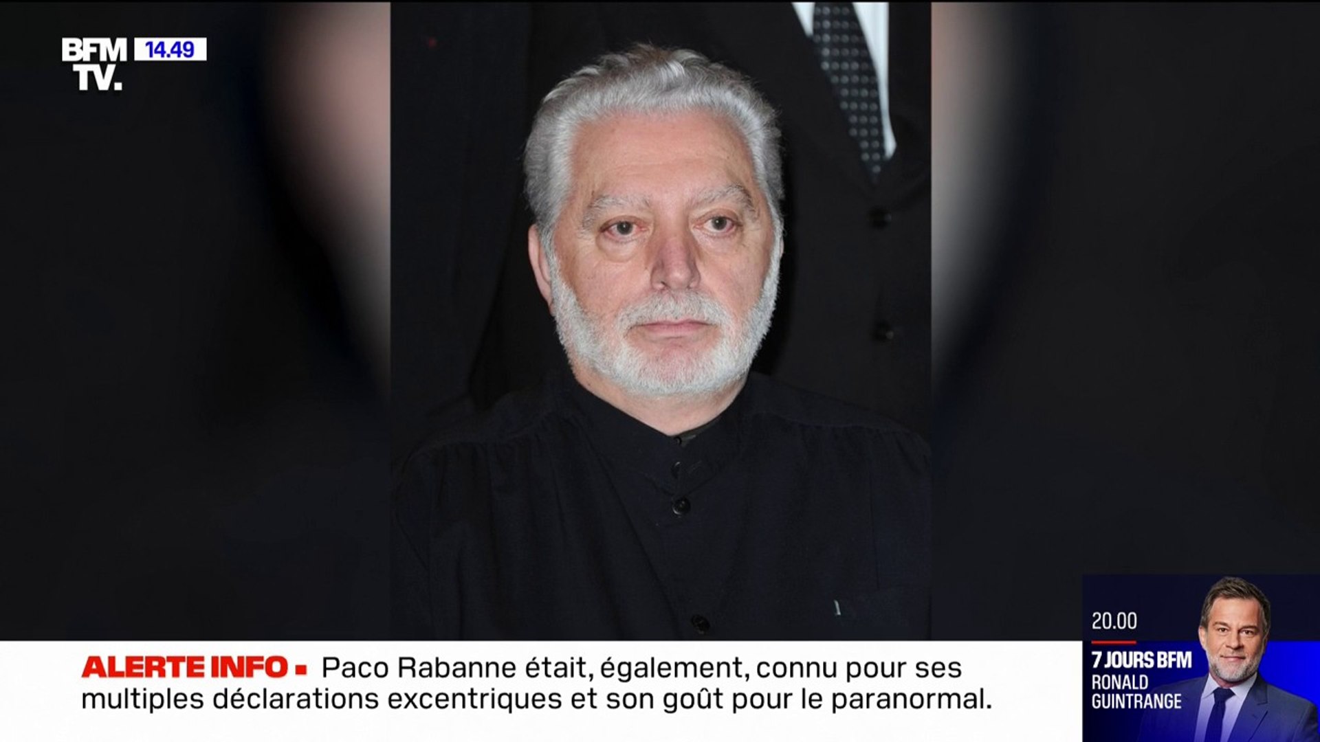 Le couturier d'origine espagnole Paco Rabanne est mort à 88 ans - Vidéo  Dailymotion