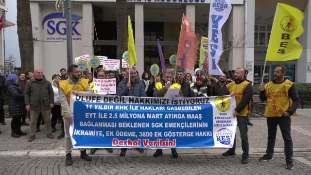 Bes İzmir Şubesi'nden Sgk Binası Önünde Eylem: Gece Gündüz Demeden Çalışan Sgk Emekçisi Artık Yeter Diyor