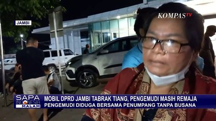 Mobil DPRD Jambi Tabrak Tiang Reklame, Pengemudi Diketahui Bersama Penumpang Tanpa Busana