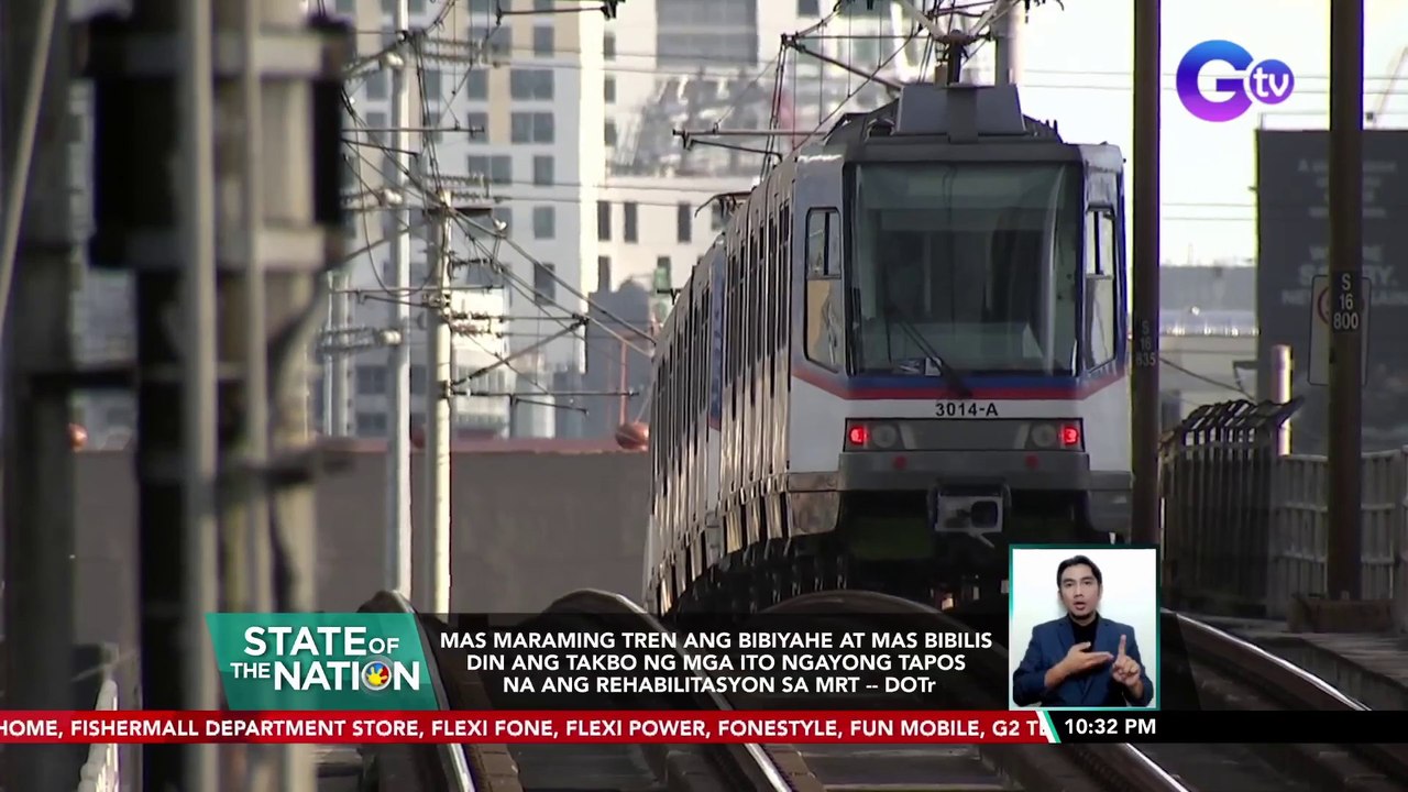 Mas maraming tren ang bibiyahe at mas bibilis din ang takbo ng mga ito ngayong tapos na ang rehabilitasyon sa MRT -- DOTr | SONA