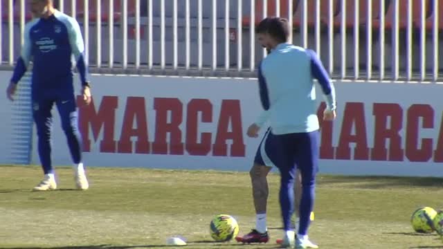 Última sesión del Atleti antes de recibir al Getafe