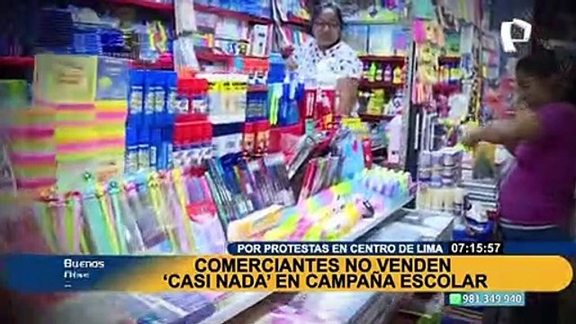 Las ventas están muy bajas : campaña de útiles escolares al borde del fracaso ante protestas