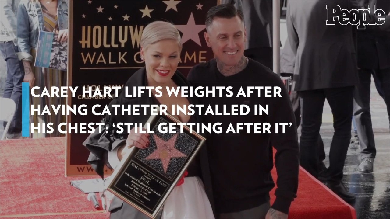 Carey Hart Lifts Weights After Having Catheter Installed in His Chest: 'Still Getting After It'