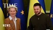 Ukrainian President Volodymyr Zelensky and President of the European Commission Ursula von der Leyen Meet in Kyiv