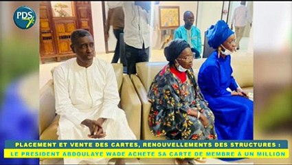 Photos/ Video: Message du Président Wade qui vient d’acheter sa carte de militant à 1 million de FCfa