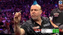 Can YOU figure out this darts optical illusion? TV footage appears to show two-time world champion Peter Wright's throw missing Treble 13... but did it actually hit?